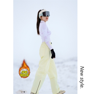 冬日多巴胺滑雪裤男女同款加绒保暖防水防风登山裤K1002J加绒-P75图片