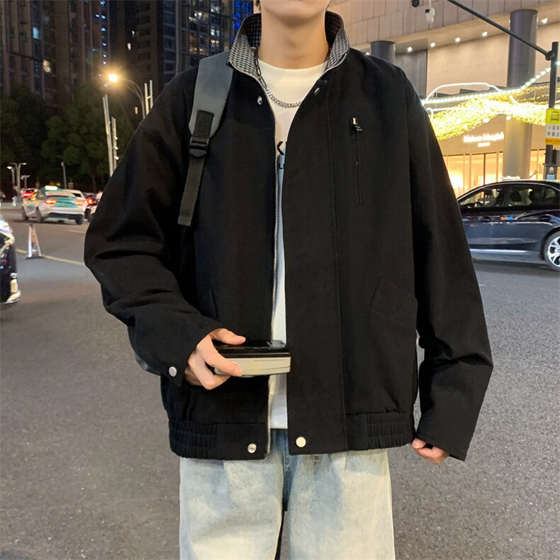夜景立领免洗棉布面料水洗全棉夹克男士休闲外套A406JK2528P88,男装夹克,星座309（原A406）
