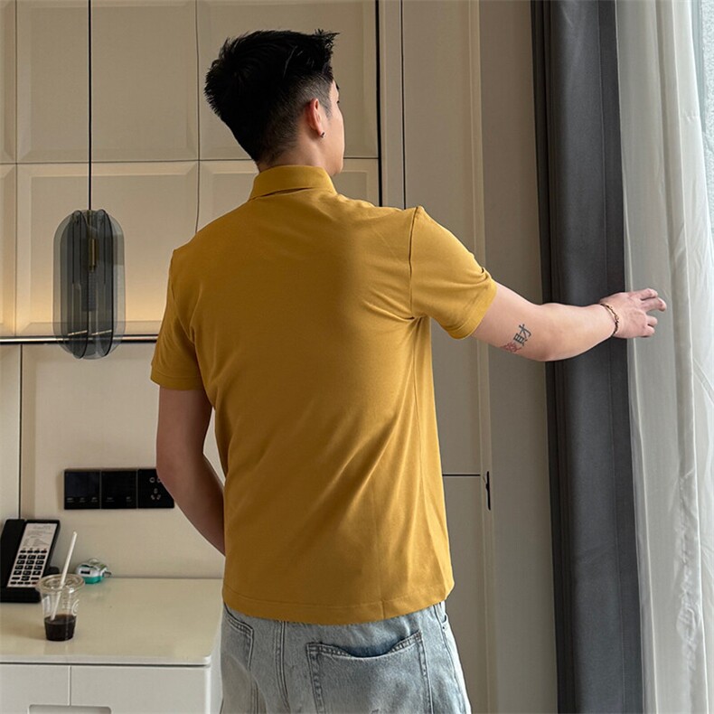 7A抑菌220克丝光珠地高品质常年主推短袖T恤翻领Polo衫T0257,男装Polo衫,电商D342