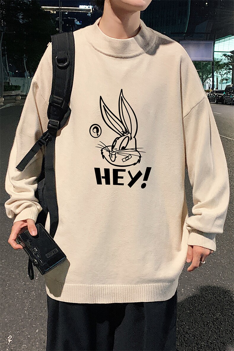 M18179-P45加绒款-P65半高领毛衣男士大码针织衫男毛线衣男,男装针织衫/毛衣,电商A040