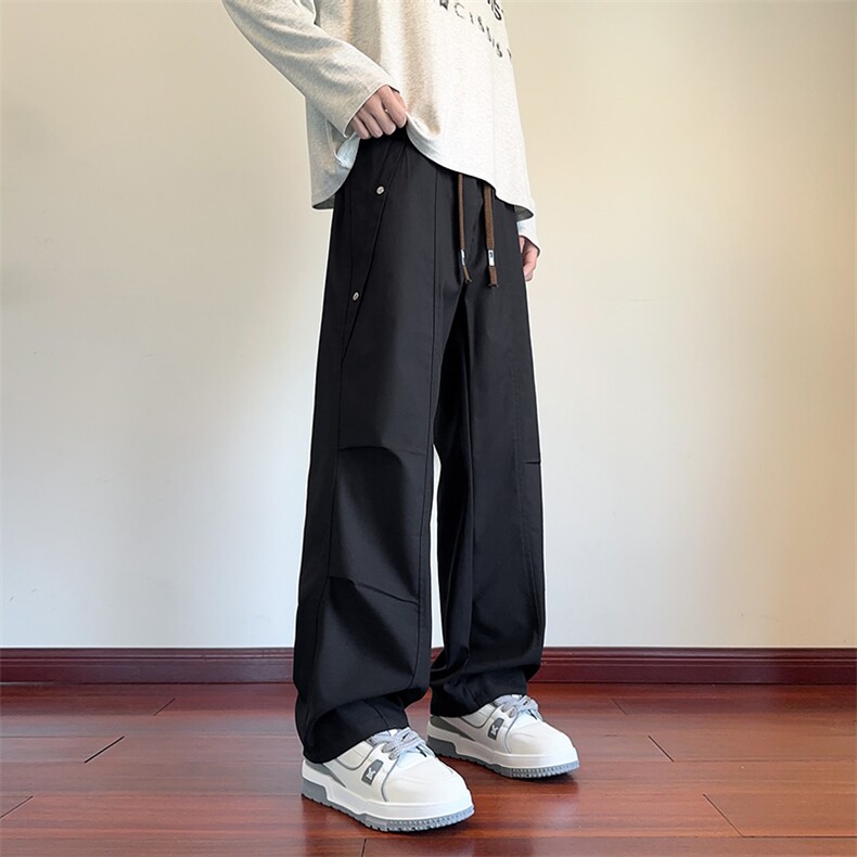 工装机能褶皱冲锋裤子男秋季新款设计感美式伞兵休闲裤Z2505-P45,男装工装外套,星座610（原A335）