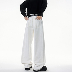 加长版裤子男高个子阔腿直筒牛仔裤190cm115休闲百搭长裤KZ079P48，男装牛仔裤，电商B312