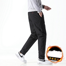 冬季保暖白鸭绒可推卸内胆大码羽绒裤光版纯色A406Y6654P115，男装棉裤，星座309（原A406）
