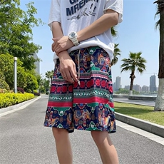 潮牌四季短裤男亚翰速干运动裤春夏秋印花沙滩裤DK123，男装牛仔裤，星座1116A-1（原606A）