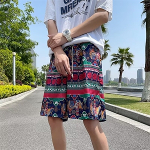 潮牌四季短裤男亚翰速干运动裤春夏秋印花沙滩裤 DK123图片