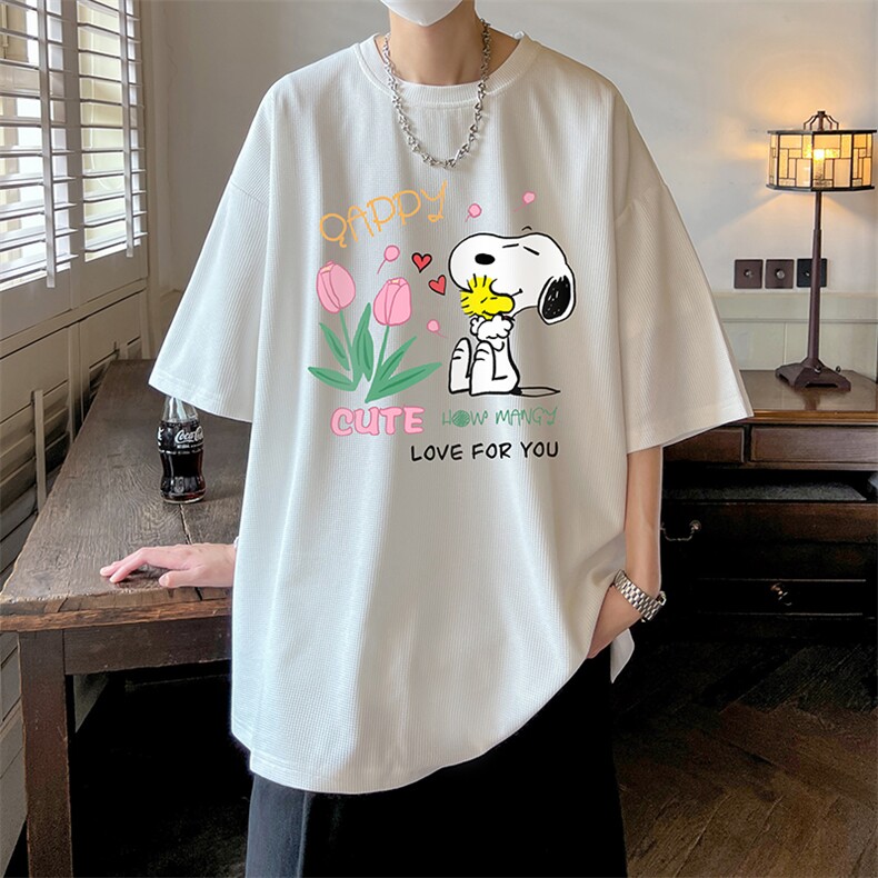 华夫格t恤男短袖男大码五分袖酒店风HT73324-P22,男装T恤,电商A040