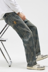 牛仔裤男款春秋季水洗美式高街复古直筒裤ins潮9312#-P52，男装牛仔裤，电商A178
