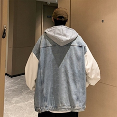 JK3040-P70-控98现货拼接牛仔夹克外套，男装夹克，星座116