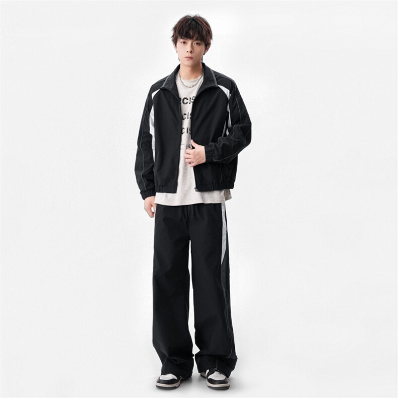 秋款新款户外防水冲锋衣套装男女撞色夹克套装A406TZ572P108,男装夹克,星座309（原A406）