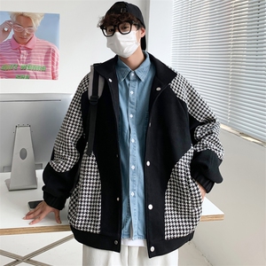 毛呢夹克男外套男小香风棒球服男加厚G500-P105加绒P125港风A图片