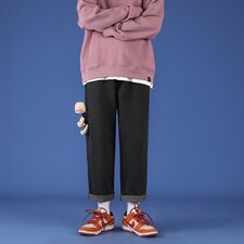 小熊牛仔裤潮牌盐系炸街裤子男痞帅潮流韩版直筒宽松长裤nk91-p40,男装牛仔裤,星座1008