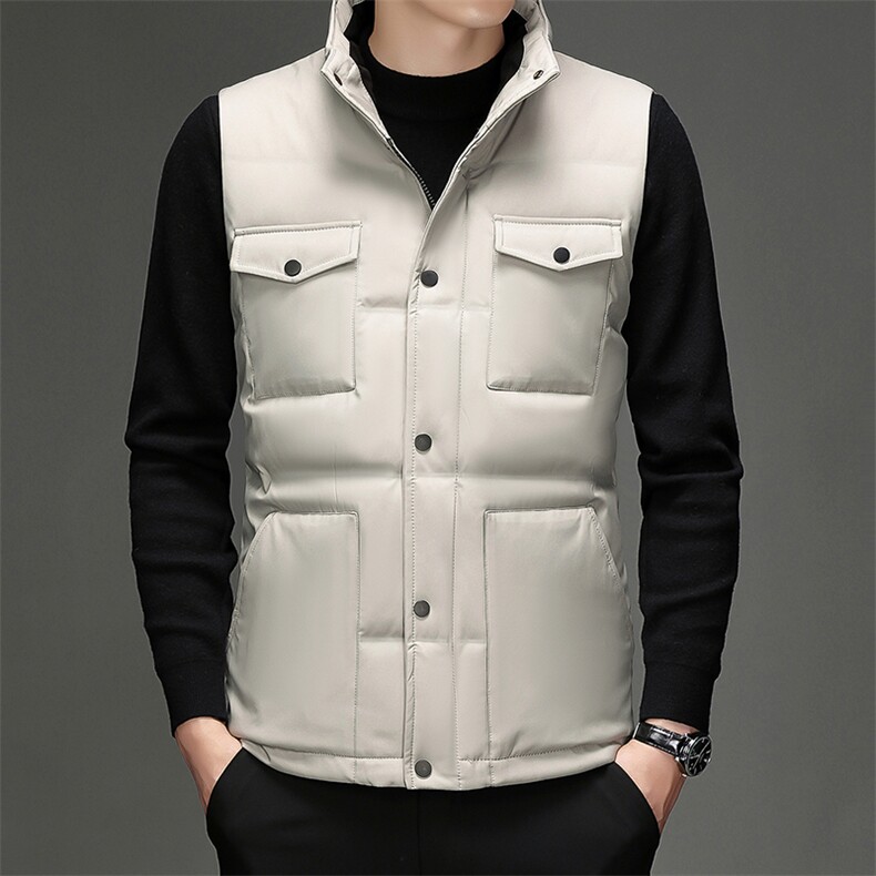 常规连帽羽绒马夹男士纯色面包服保暖休闲外套马甲男SJ72097-P185,男装羽绒服,电商B212（原钱塘6029）