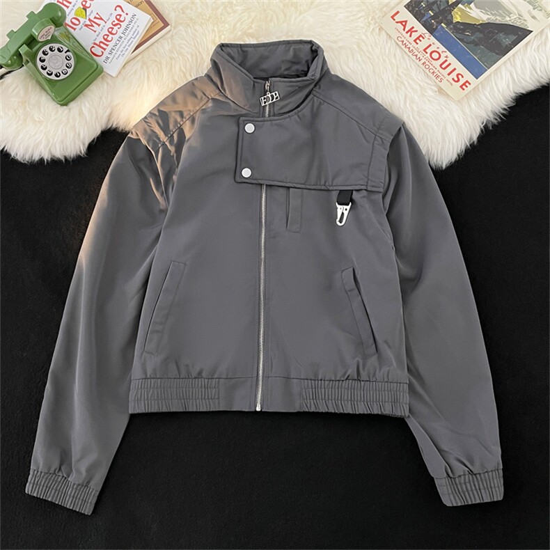 可拆卸袖子两穿夹克男春秋美式复古设计感高街外套潮JK09259-P70,男装夹克,星座308B-2
