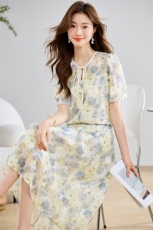 现货2024夏装时尚简约减龄提花两件套装套裙，女装套装/套裙，姿衣坊