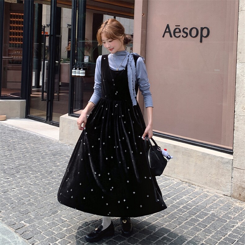 【新品首-发】韩系金丝绒套装单背心裙P115-K170套装P155-K225,女装套装/套裙,浙宝285（原212）