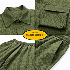 短袖衬衫男新款夏季薄款透气搭配一套短裤宽松翻领衬衣TZ073-P80，男装衬衫，星座308B-2