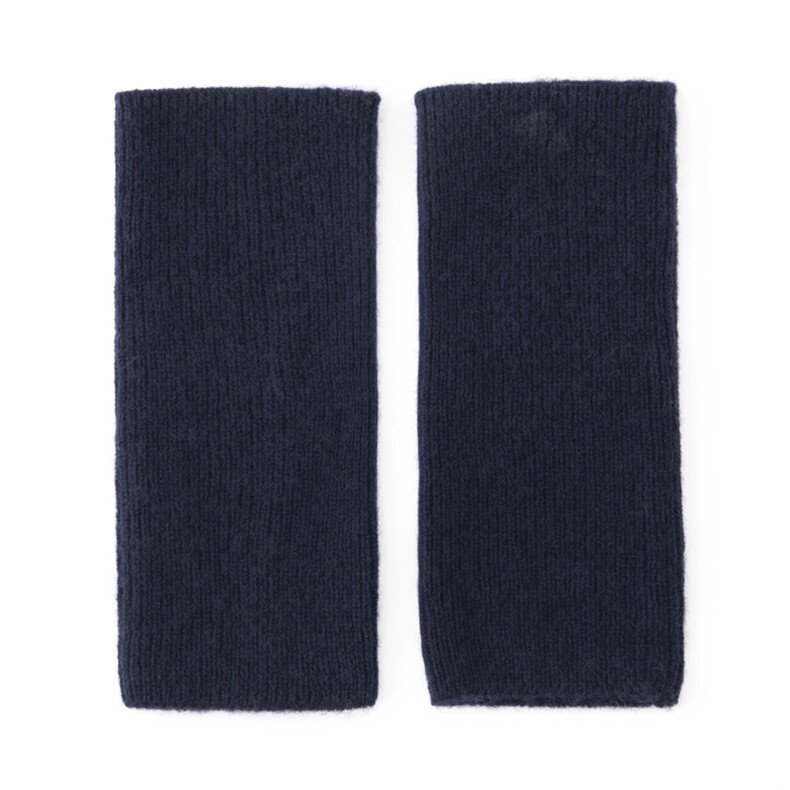 2025年秋季新款百搭女士加厚保暖坑条半指手套,饰品手套,窄众羊绒