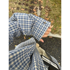 长袖衬衣男夏季新品港风宽松大码青年蓝色格子衬衫CS279-P40，男装衬衫，星座301C-5