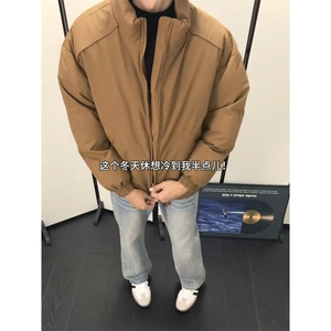 现货冬季美式休闲加厚雪山外套夹克立领纯色三防户外工装棉服图片