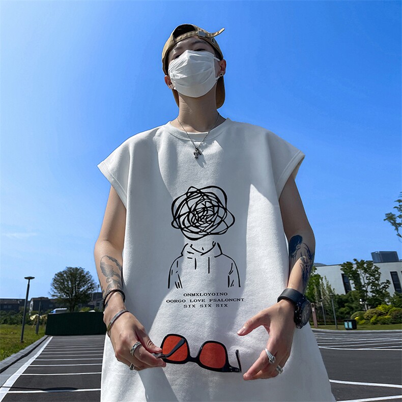 量大优供视频得物直播品220克夏季麂皮绒背心无袖T恤BJ212,男装T恤,电商A486