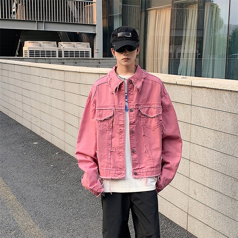 Wt3337-P62美式短款街头短款牛仔夹克图片