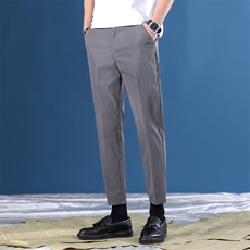 6606-P35西裤男2026春季韩版弹力小脚裤青少年简约舒适九分裤四季，男装西裤，星座224-1