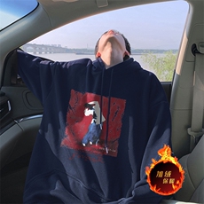 抖音得物供货可提供视频秋冬重磅美式宽松连帽卫衣DL2077，男装卫衣，电商A486