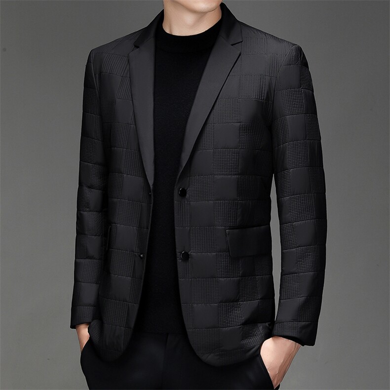 CK7822钱塘2020-2冬季厚款羽绒中年男士简约百搭时尚西服外套P165,男装西服,钱塘207-2