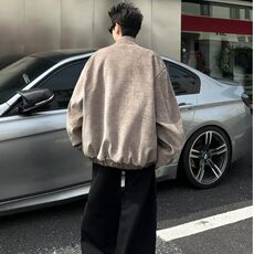 设计感夹克男女春秋季2025新款高级感老钱风格立领外套W9346/P86，男装夹克，星座506