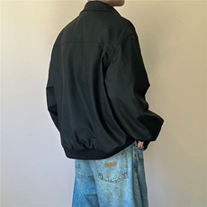 主推现货PU皮夹克外套宽松皮衣A351-AP2401-P110，男装夹克，电商A351