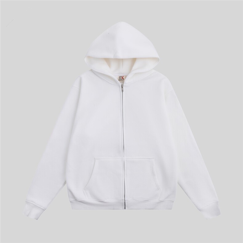 美式宽松加绒连帽卫衣潮开衫厚实保暖男女拉链外套夹克WY67P80,男装夹克,星座210