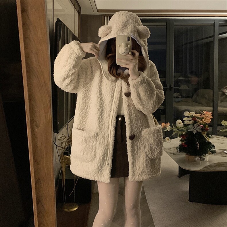 C900-P130女童毛毛加绒外套冬季新款韩版连帽大衣宝宝加厚中长款,女装短外套,星座911-2(原星座613-2）