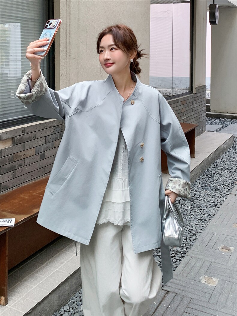 【现货】主推风衣外套收腰显瘦P160-K258,女装风衣,浙宝128A