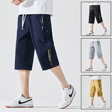 2025夏季新款男士七分裤时尚休闲马裤潮流男裤子KZ1086-P28，男装休闲裤，星座217-4