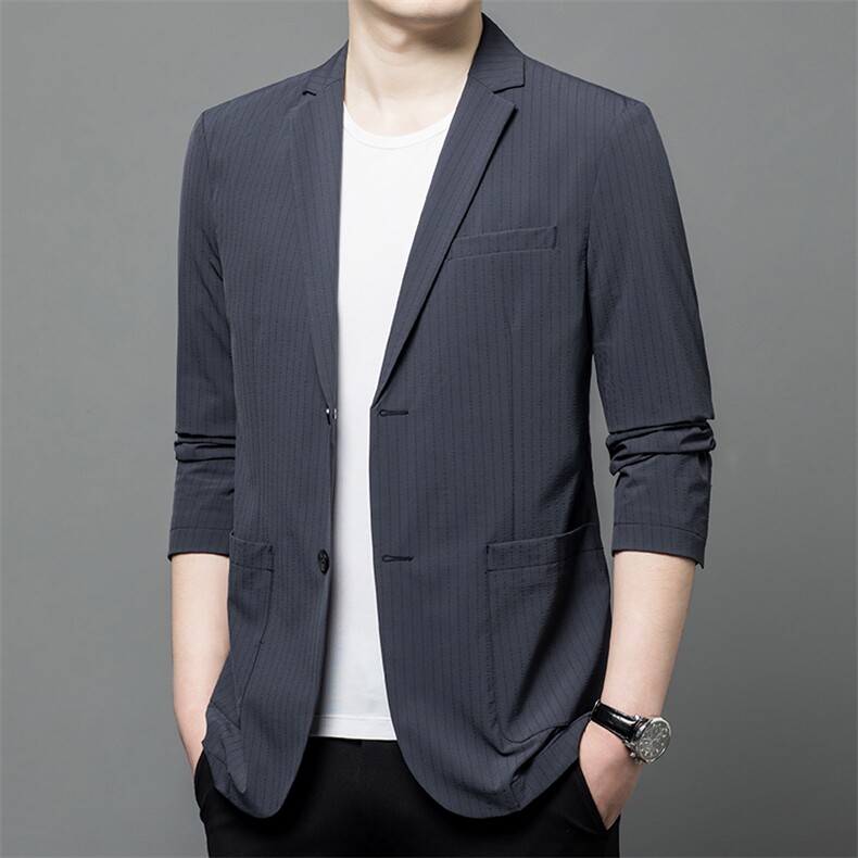 A332703春秋款男士西服网格透气外套简约男装P170,男装西服,电商B360