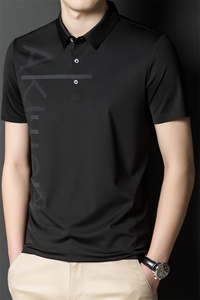 短袖T恤中青年男士上衣2023夏季新款男士翻领商务休闲男装打底衫图片