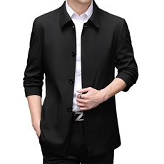 秋装新款男外套2021休闲纯色夹克秋季爸爸装中年外套MY2126-P145，男装夹克，电商B212（原钱塘6029）