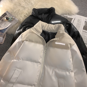 加厚立领棉衣男冬季宽松拼接棉服潮流新款棉袄子A266-P01-P80图片
