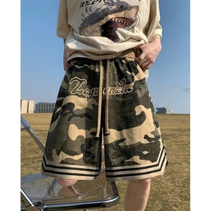 夏季迷彩工装沙滩短裤男女潮牌篮球运动休闲户外五分裤子 DA37图片
