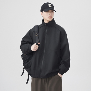 新款中性风户外夹克男立领纯色上衣冲锋衣外套DSA157B-JK7822-P60图片