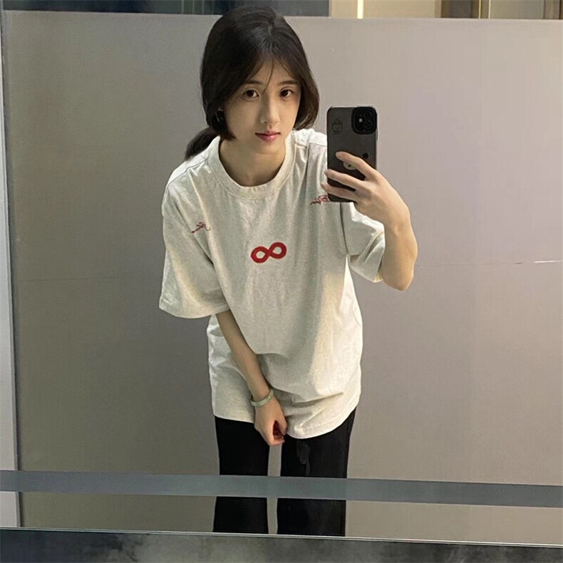 万针全刺绣解构设计260克重磅双纱纯棉高品质美式高街短袖T恤特35,男装T恤,电商A486