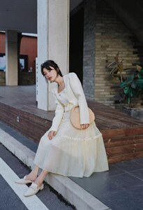 尤如法式电影里的高光女主，精致套装～图片