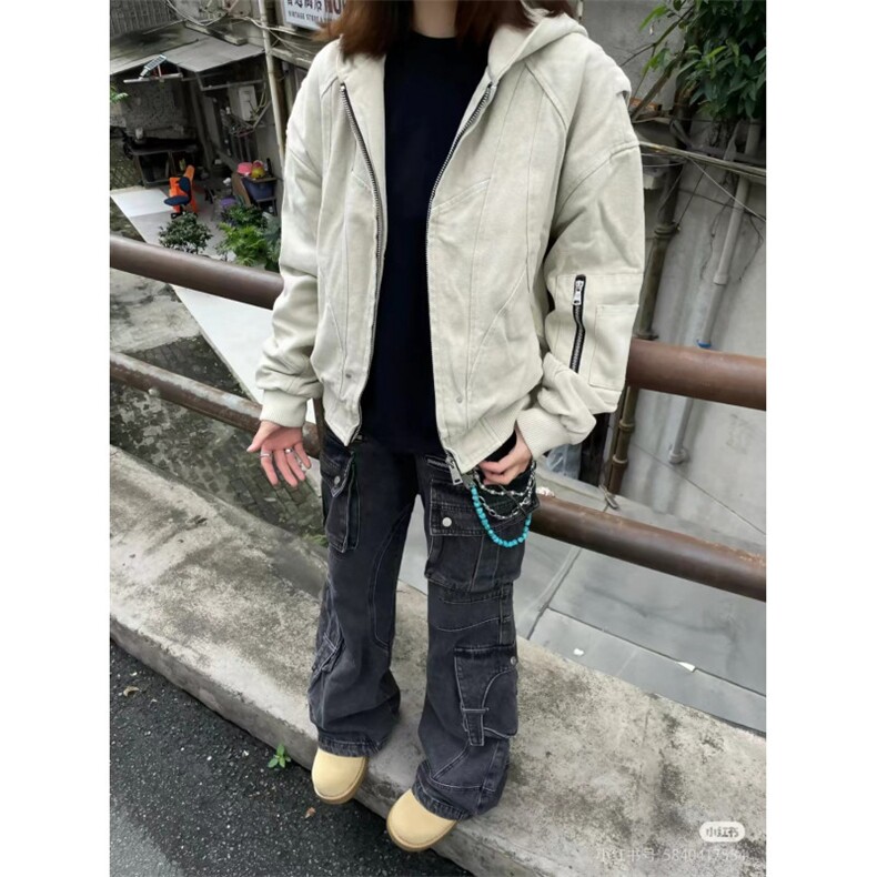 MA621-P105网图重工重磅廓形洗水棉座山雕夹克外套,男装夹克,星座1611A
