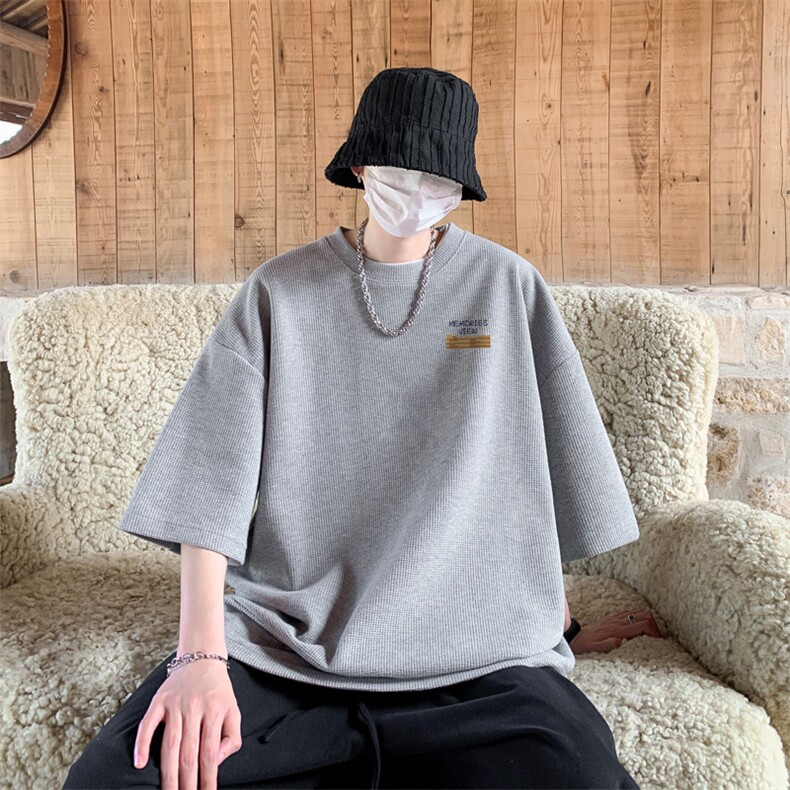 量大优供视频华夫格短袖T恤半袖男HDX472-特P18,男装T恤,电商B371