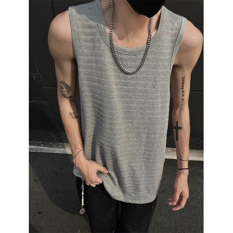 夏季新款肌理纹路背心男士无袖T恤男坎肩百搭上衣运动汗衫T278，男装背心/马甲，星座1116A（原606A-3）