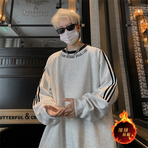 抖音得物供货 提供视频 秋冬重磅美式宽松织带圆领卫衣0330图片