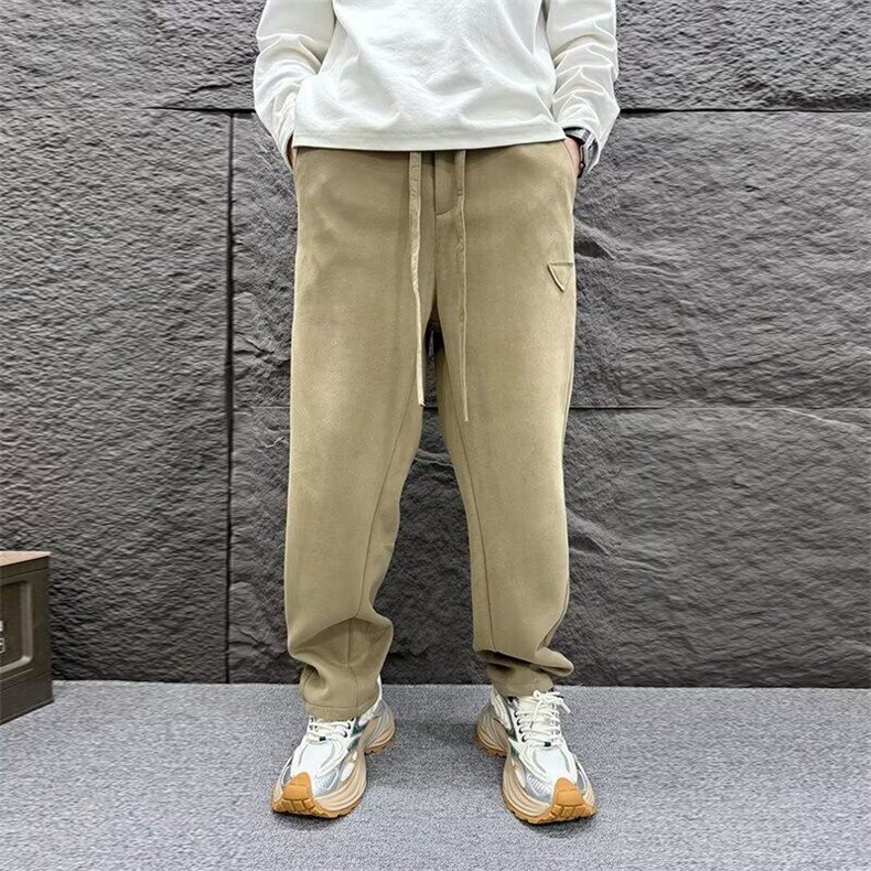 时尚潮牌直筒休闲裤男秋冬新款纯色宽松运动裤个性潮流男裤,男装休闲裤,星座506A