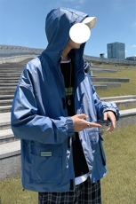 港风冲锋衣男潮牌外套男防风户外旅游服工装夹克男7210P75控108，男装夹克，星座226-1