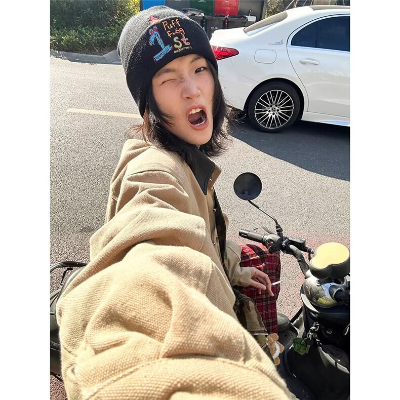 工装风PU皮领拼接牛仔外套男女短款夹克上衣JK56P80,男装工装外套,星座1013-1