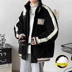 冬装港风加绒羊羔绒保暖外套羊羔毛羽绒服男女8161-P185控价258，男装羽绒服，电商A441-1